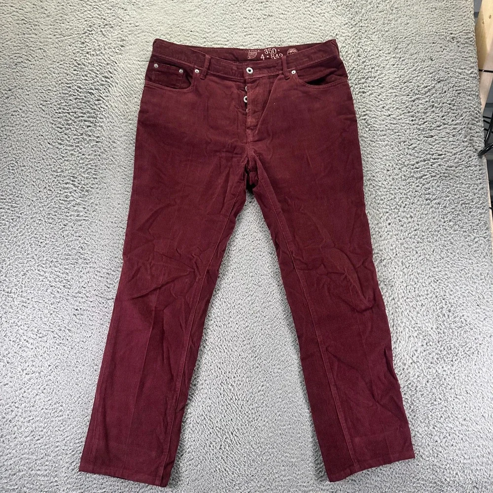 Jack Wills Pant Womens 36x30 Red Cotton Corduroy Chino Straight Preppy Business